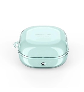 Microsonic Samsung Galaxy Buds 2 Pro Kılıf Askı Aparatlı Tranparan Silikon Mavi