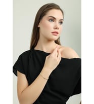 Yonca Altın Bileklik Kare Forse 3 mm 20 cm