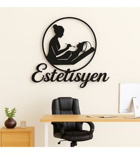 Estetisyenlere Özel Metal Duvar Dekoru - Kişiye Özel Duvar Tablosu
