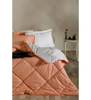 Easy Cotton Glimmer Comforter Set Tek Kişilik - Somon