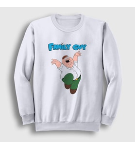 Presmono Unisex Beyaz Peter Griffin Family Guy Sweatshirt 300738tt