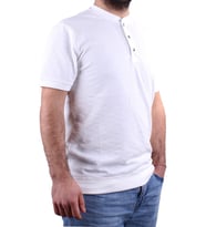 Dagoster DMG23-211240 Beyaz Günlük Hakim Yaka Erkek Tişört