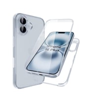 Apple iPhone 16 PLUS Kılıf Şeffaf 360 Ön Arka Korumalı Silikon