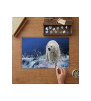 Kutup Ayısı Tasarımı 240 parça Ahşap Puzzle Ahşap Kutuda MP09470