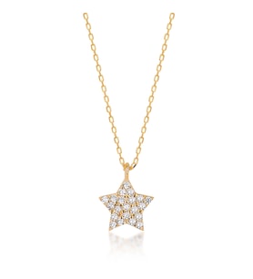 EMILIANO JEWELLERY 925 AYAR TAŞLI YILDIZ KOLYE
