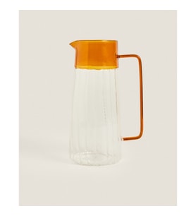 Turuncu Detaylı Cam Sürahi 1600 ml