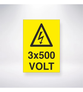 3x500 Volt 21x28 Arkası Yapışkanlı Levha
