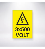 3x500 Volt 21x28 Arkası Yapışkanlı Levha