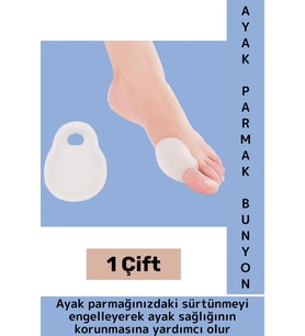 Gündelik Konforlu Ayak Sürtünme Önleyen İki Ayak İçin Uyumlu Silikon Ayak Baş Parmak Bunyon Koruyucu
