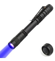 Valkyrie 395nm Ultraviyole UV Kalem El Feneri - Alüminyum Darbeye Suya Dayanıklı Cep Feneri Klipsli Kalem Fener Blacklight