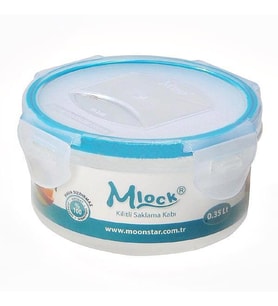 Moon Star Mlook Round 350ML Kilitli  Silindir Saklama Kabı ML-174
