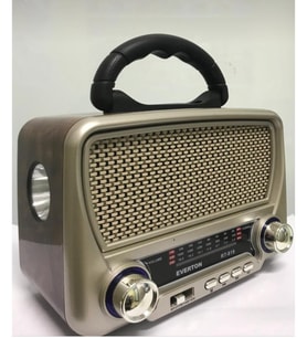 Everton Rt-819 Güneş Enerjili Nostaljik Fm, Aux, Usb Müzik Çalar Rt 819 (Kahverengi)