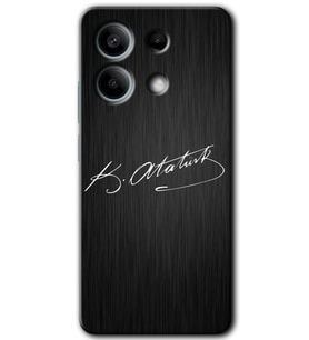 Xiaomi Redmi Note 13 Kılıf HD Desen Baskılı Kılıf - İmza Atatürk