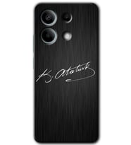 Xiaomi Redmi Note 13 Kılıf HD Desen Baskılı Kılıf - İmza Atatürk