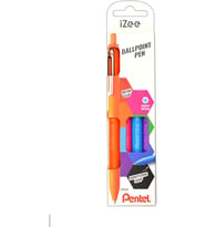 Pentel 1.0 Mm Yağ Bazlı Mekanizmalı Roller Kalem - Izee - 4'Lü Blister (F-P-S-V)