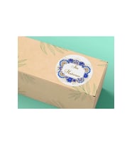 Söz Hatırası Etiketi Mavi Düğün Nişan Kına Etiketleri Serisi Mat Round Sticker 4 Cm (40 ADET)