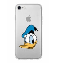 Apple iPhone SE 2020 Uyumlu Kapak Donald Duck Tasarımlı Şeffaf Silikon Kılıf