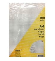 Umur Parşömen Kağıdı A4 60Gr 100Lü Kareli Kağıt