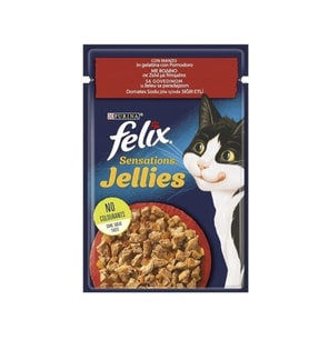 Felix Sensation Sığır Etli Domatesli Jel Pouch Kedi 26X85 gr