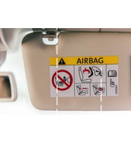 Airbag Güneşlik Sticker Etiket Uyarı Yapıştırması 14 CM 2 Adet