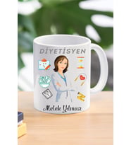 diyetisyen özel tasarım kupa bardak