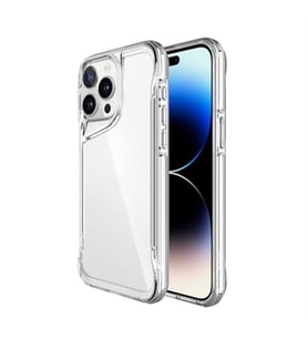 Coverzone iPhone 15 Pro ile uyumlu K?l?f ClearSafeguard T-Max Silikon Kapak ?effaf
