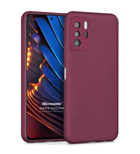 Microsonic Matte Silicone Xiaomi Poco X3 GT Kılıf Mor