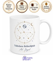 Kişiye Özel Burç Özellikleri Takımyıldızı Çizimli Astroloji Hediye Kupa Bardak