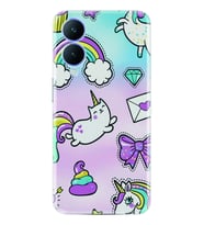 Vivo Y17S Kılıf Silikon Desen Özel Seri Unicorn Mektup 1800