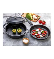 POLO CHEF FOCUS TENCERE TAVA SETİ 26 CM (Siyah)