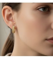 XUPING JEWELRY 14 Ayar Altın Kaplama, Figür Baklava Desen Küpe