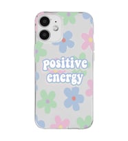 Iphone 12 Uyumlu Positive Energy Tasarımlı Şeffaf Telefon Kılıfı