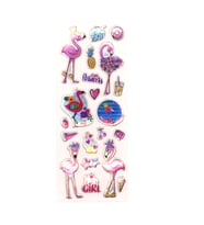 Sticker Kabartmalı Stiker Defter, Planlayıcı Etiket Flamingo (cb451) 16x7 cm