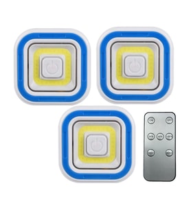 Powermaster PM-6936 Cob Ledli Pilli Uzaktan Kumandalı Üçlü Lamba