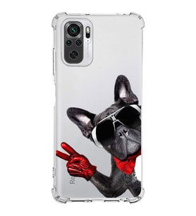 PrintiFy Xiaomi Redmi 10 2022 Uyumlu Köpek 2 Baskılı Şeffaf Köşe Korumalı Antişok Kılıf