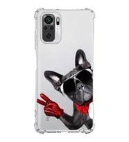 PrintiFy Xiaomi Redmi 10 2022 Uyumlu Köpek 2 Baskılı Şeffaf Köşe Korumalı Antişok Kılıf