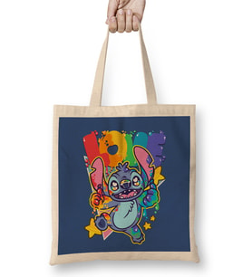 Alien Says Love Stitch Bez Çanta Uzun Saplı