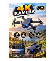 2.4G Katlanabilir 4CH Drone 4K Kamera 100 Metre Uçuş Mesafesi