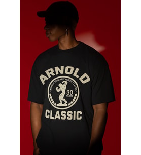 Tasarım Arnold Classic Bodybuilding Fitness Sporcu Baskılı Unisex Oversize Tişört