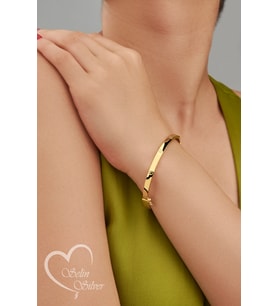 CARTİER KELEPÇE BİLEKLİK GOLD-GÜMÜŞ-ROSE RENK 925 AYAR GÜMÜŞ BİLEKLİK (Gold)
