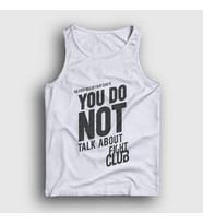 Presmono Unisex Beyaz Rule Film Dövüş Kulübü Fight Club Atlet 244558tt (Beyaz)