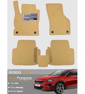 KİA XCEED (2019-2025) Uyumlu EVA Paspas Tam Set–Araca Özel,Kolay Montaj,Su Geçirmez