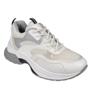 Pullman Simli Kadın Spor Ayakkabı Sneaker SMS-30162 BEYAZ GRİ