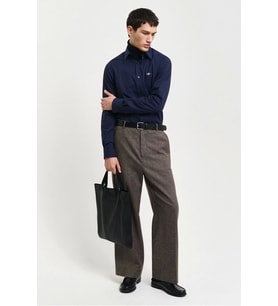 Gant Erkek Lacivert Slim Fit Gömlek
