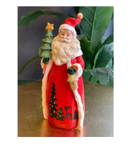 FENERLİ ÇAM AĞAÇLI NOEL BABA DEKOR HS691 (Kırmızı)