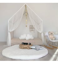 Pamuka Montessori Perdeli Beyaz Oyun Evi