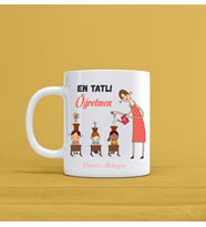 Öğretmenler Günü Hediyesi Kişiye Özel En Tatlı Öğretmen Kupa Bardak