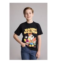 Defacto Super 1 Takım Siyah Erkek Çocuk T-Shirt H7924A8/BK81