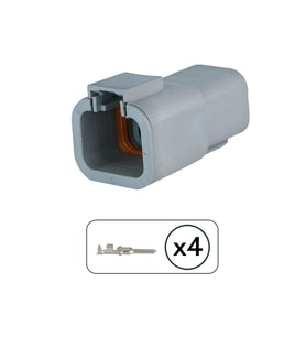 DTP04-4P Dişi Konnektör 4 Pin Kablosuz