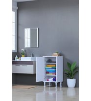 Eliusta Sabir 35 cm 2 Raflı Beyaz Banyo Mutfak Dolabı 3 Bölmeli Çok Amaçlı Dolap 35x75x32,5 cm Düzenleyici
